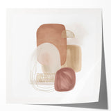 Minimalist Abstract Canvas Prints – Blush Beige & Soft Gold Wall Art