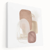 Minimalist Abstract Canvas Prints – Blush Beige & Soft Gold Wall Art