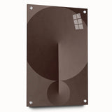 Minimalist Abstract Paintings – Earthy Geometric Brown Art