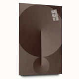 Minimalist Abstract Paintings – Earthy Geometric Brown Art