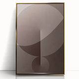 Minimalist Abstract Paintings – Earthy Geometric Brown Art