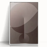 Minimalist Abstract Paintings – Earthy Geometric Brown Art