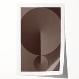 Minimalist Abstract Paintings – Earthy Geometric Brown Art