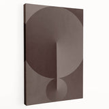 Minimalist Abstract Paintings – Earthy Geometric Brown Art