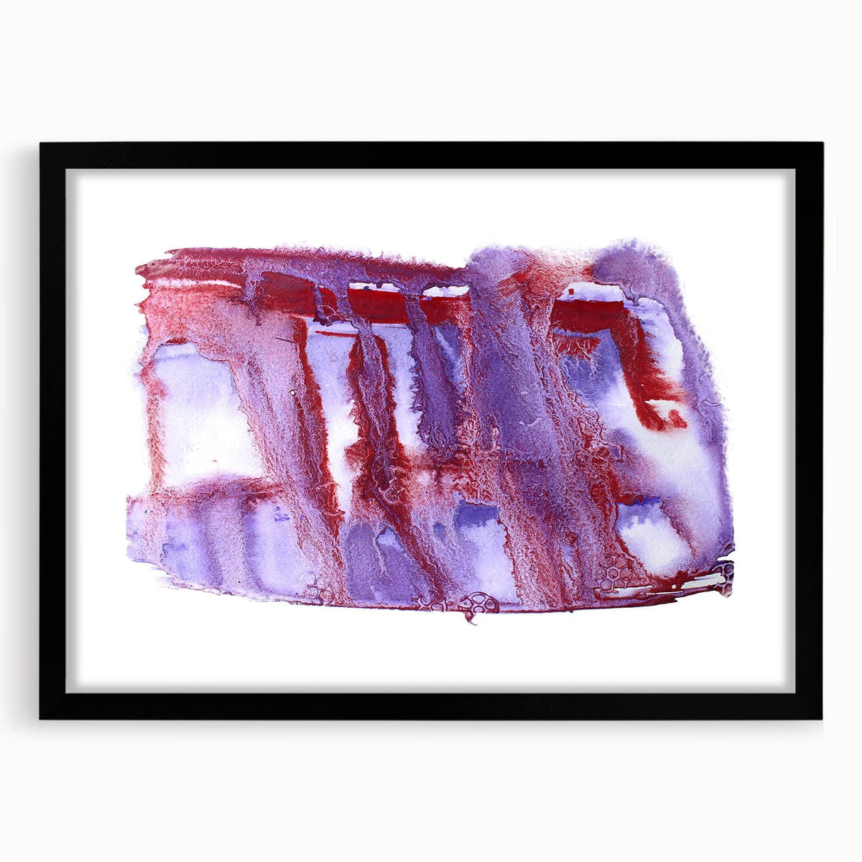 Burgundy & Violet Moody Modern Wall Art – Abstract Canvas Print