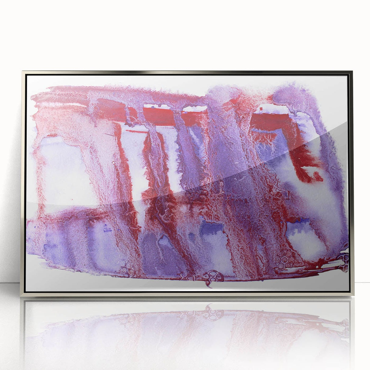 Burgundy & Violet Moody Modern Wall Art – Abstract Canvas Print