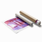 Burgundy & Violet Moody Modern Wall Art – Abstract Canvas Print