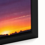 Cityscape Photography Prints – Vibrant Urban Skyline Sunset Art