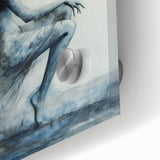 Minimalist Figurative Wall Decor – Ethereal Blue Abstract Ballet Art