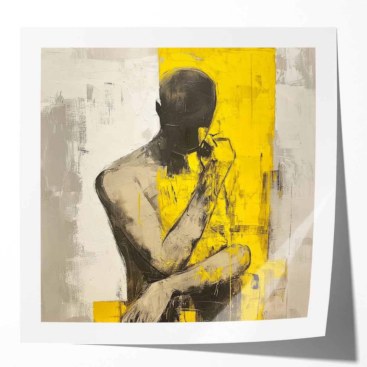 Minimalist Abstract Figurative Wall Art – Bold Human Form