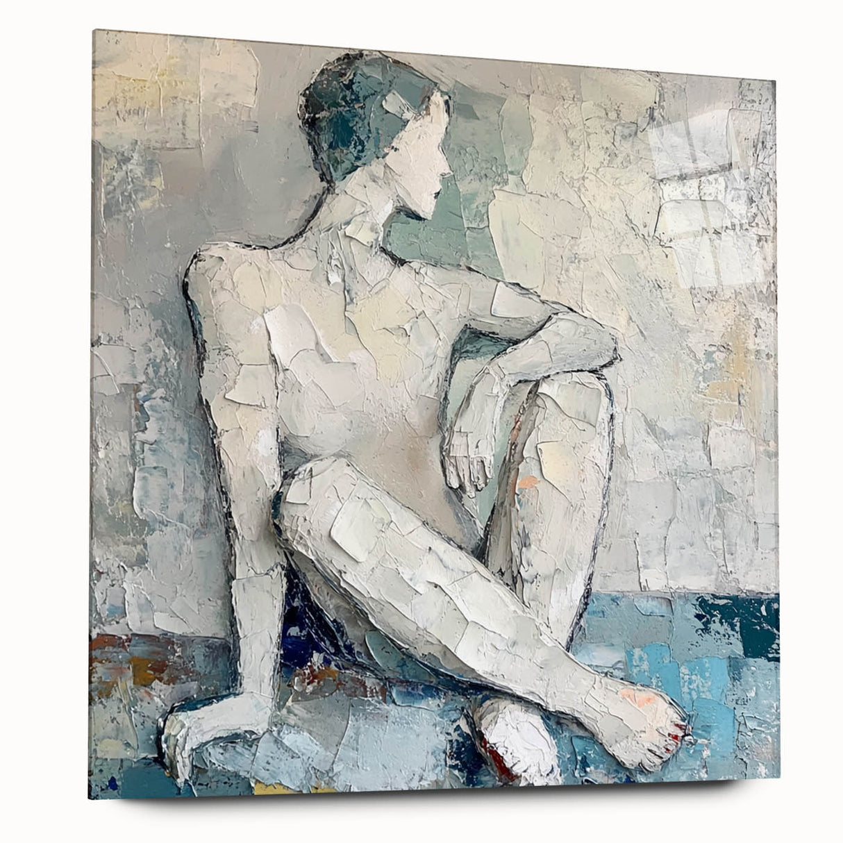 Textured Abstract Figurative Wall Art – Serene Human Form