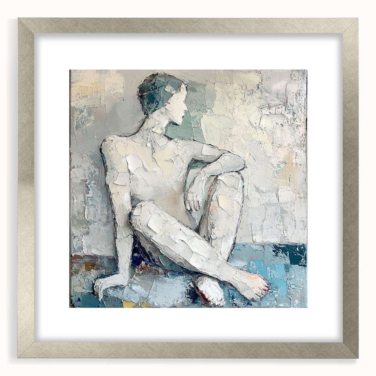 Textured Abstract Figurative Wall Art – Serene Human Form