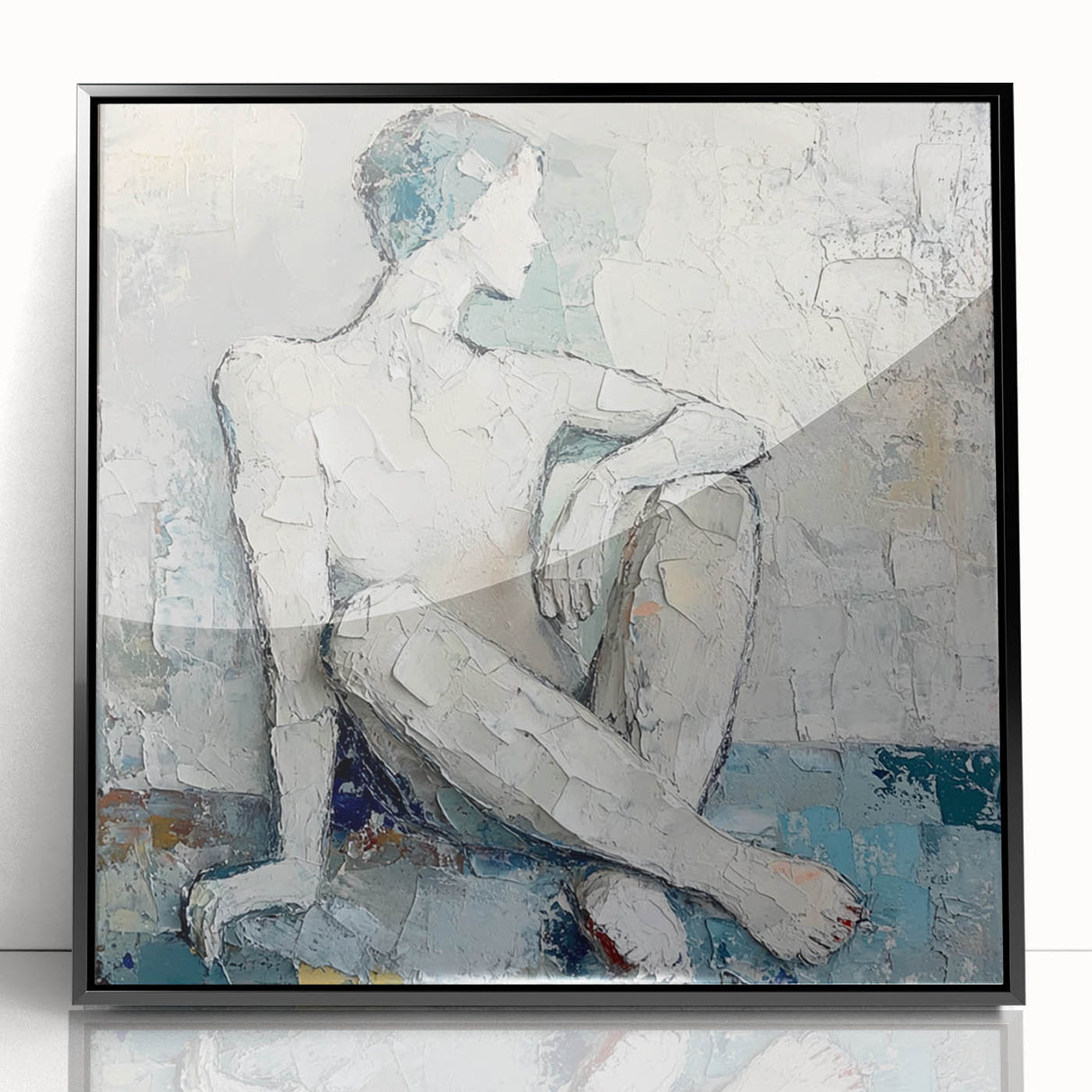 Textured Abstract Figurative Wall Art – Serene Human Form