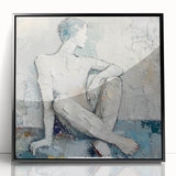 Textured Abstract Figurative Wall Art – Serene Human Form