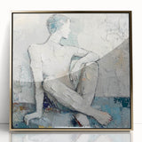 Textured Abstract Figurative Wall Art – Serene Human Form