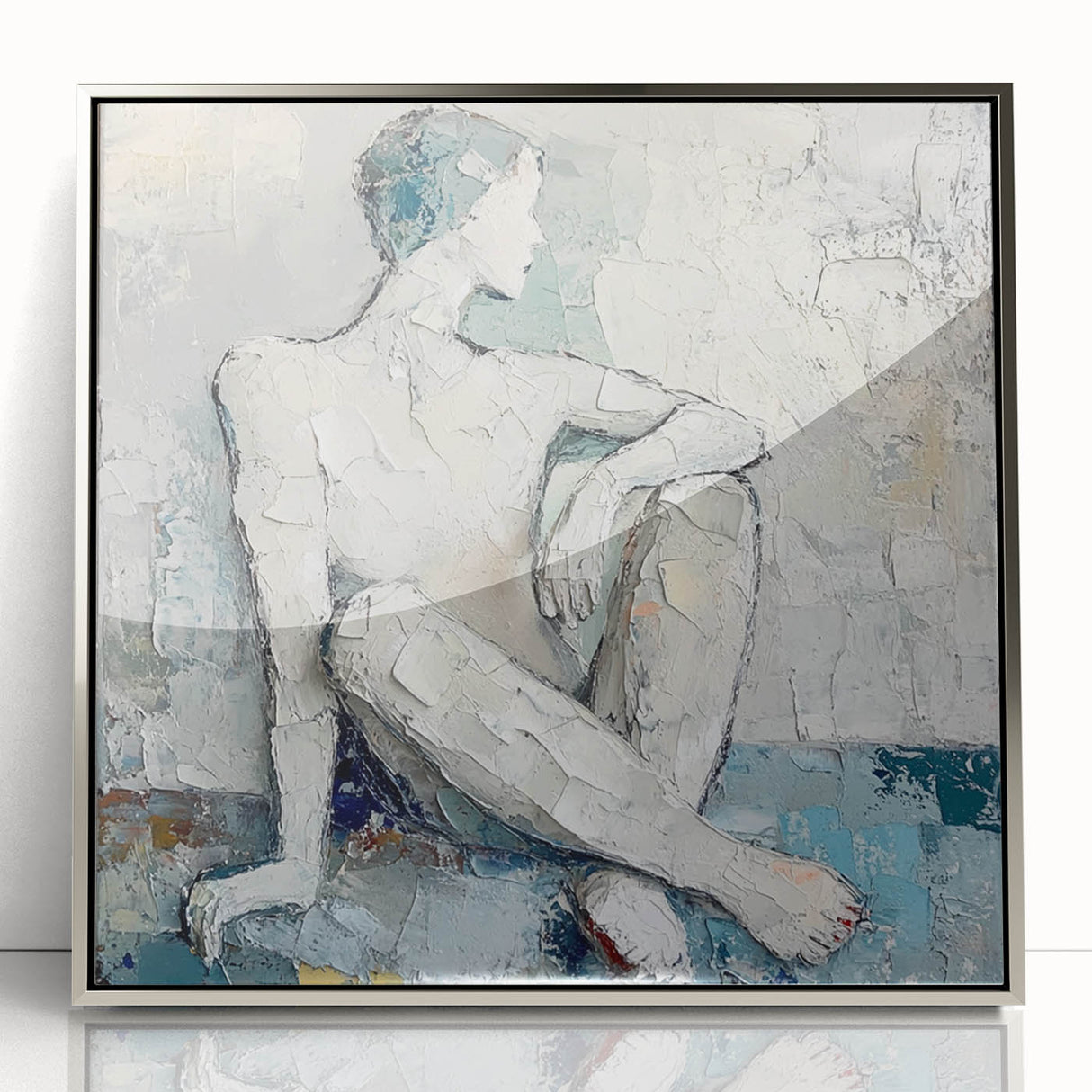 Textured Abstract Figurative Wall Art – Serene Human Form