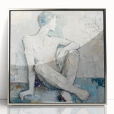 Textured Abstract Figurative Wall Art – Serene Human Form