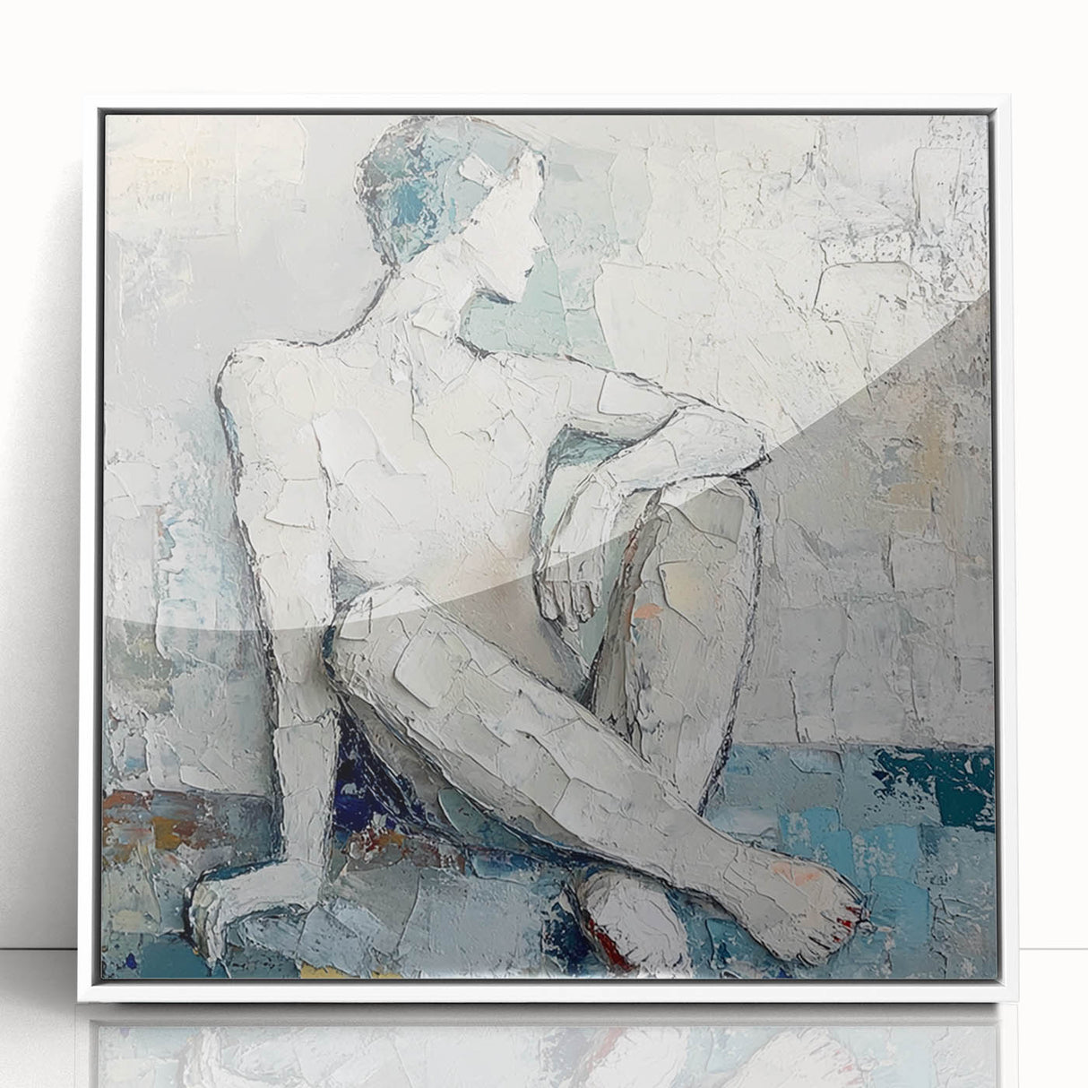 Textured Abstract Figurative Wall Art – Serene Human Form