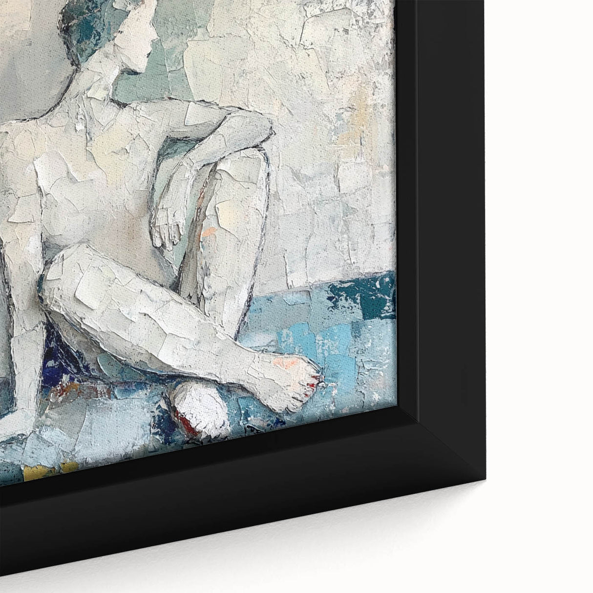 Textured Abstract Figurative Wall Art – Serene Human Form