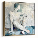 Textured Abstract Figurative Wall Art – Serene Human Form