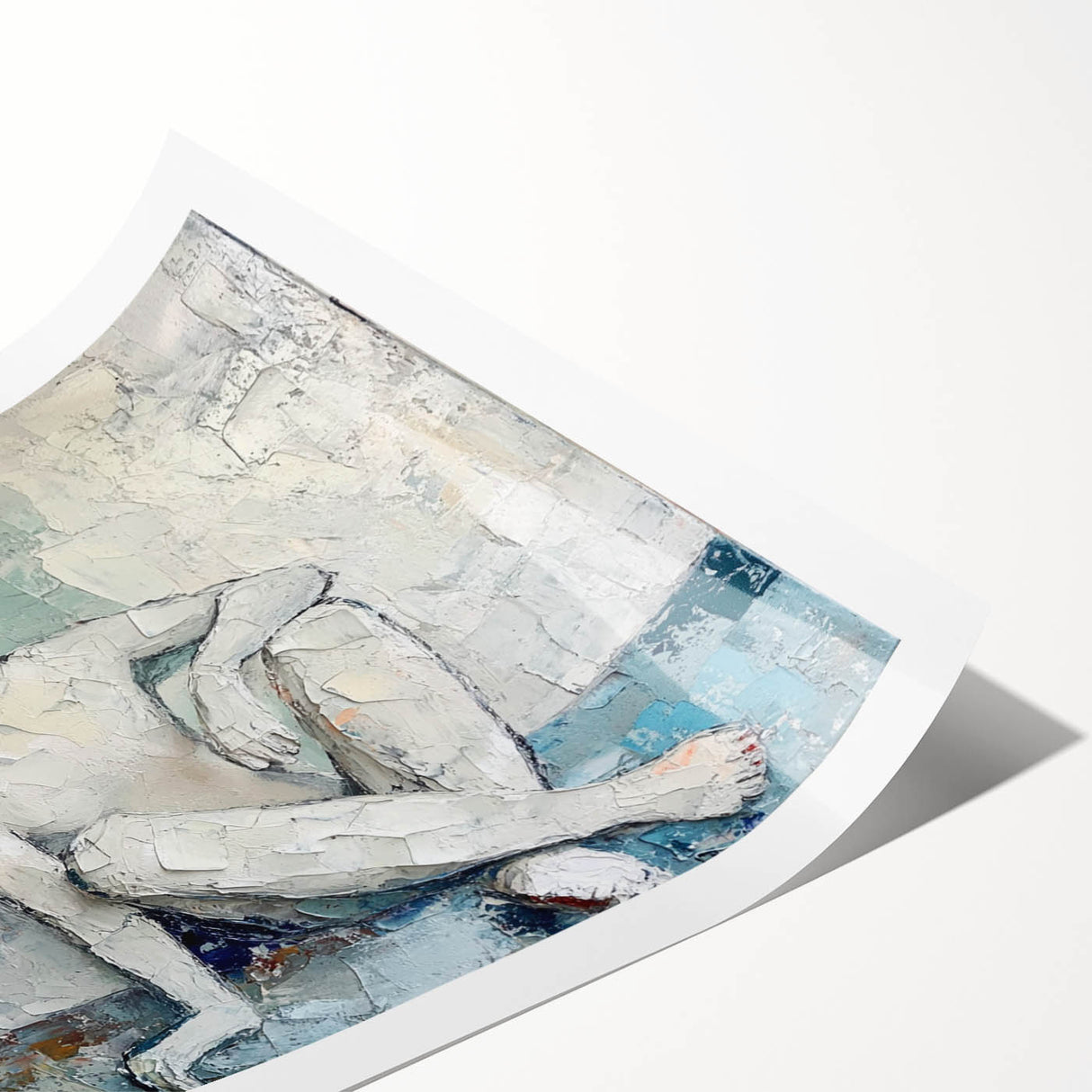 Textured Abstract Figurative Wall Art – Serene Human Form