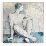 Textured Abstract Figurative Wall Art – Serene Human Form