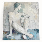 Textured Abstract Figurative Wall Art – Serene Human Form