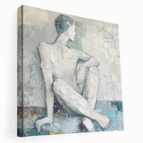 Textured Abstract Figurative Wall Art – Serene Human Form