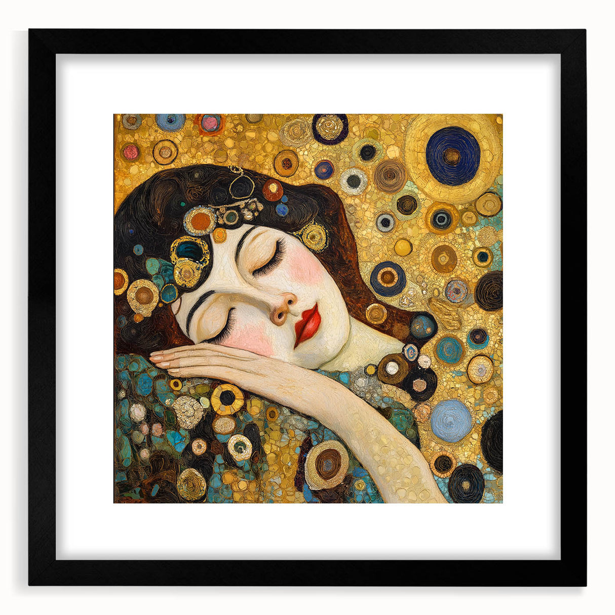 Elegant Abstract Figurative Wall Art – Gold Dreamscape