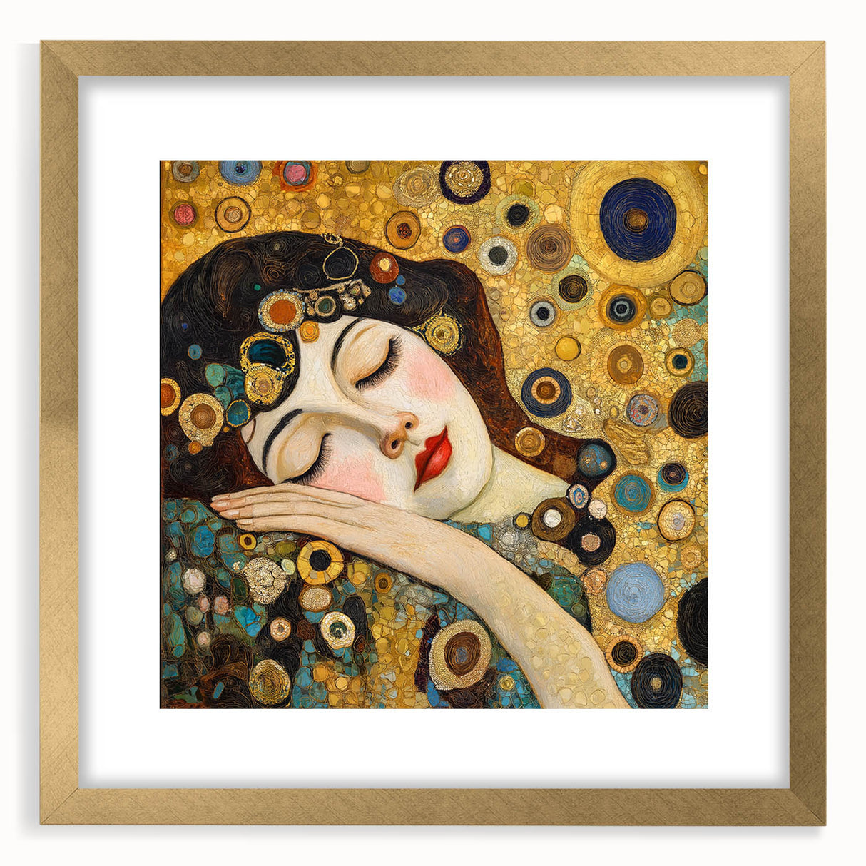 Elegant Abstract Figurative Wall Art – Gold Dreamscape
