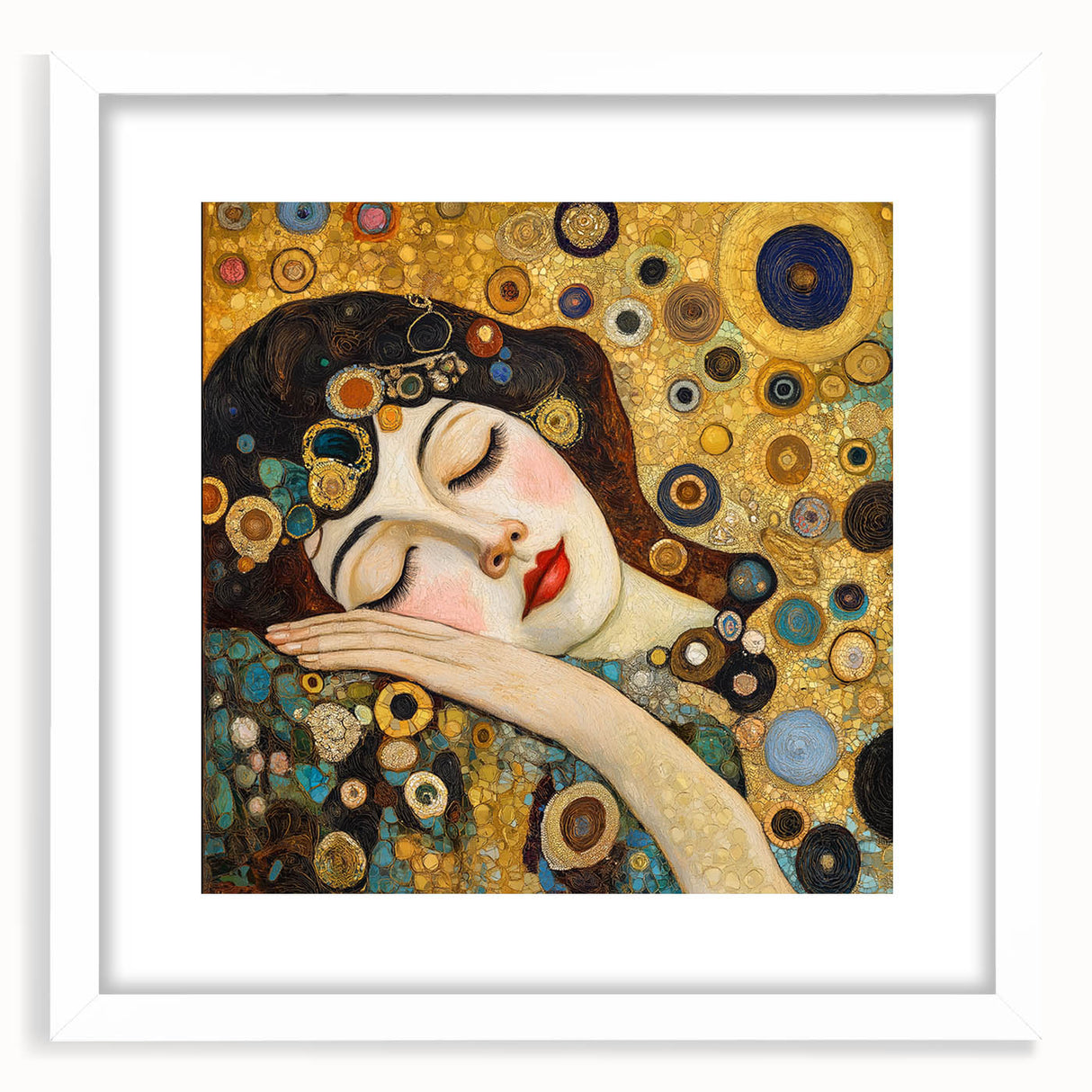 Elegant Abstract Figurative Wall Art – Gold Dreamscape