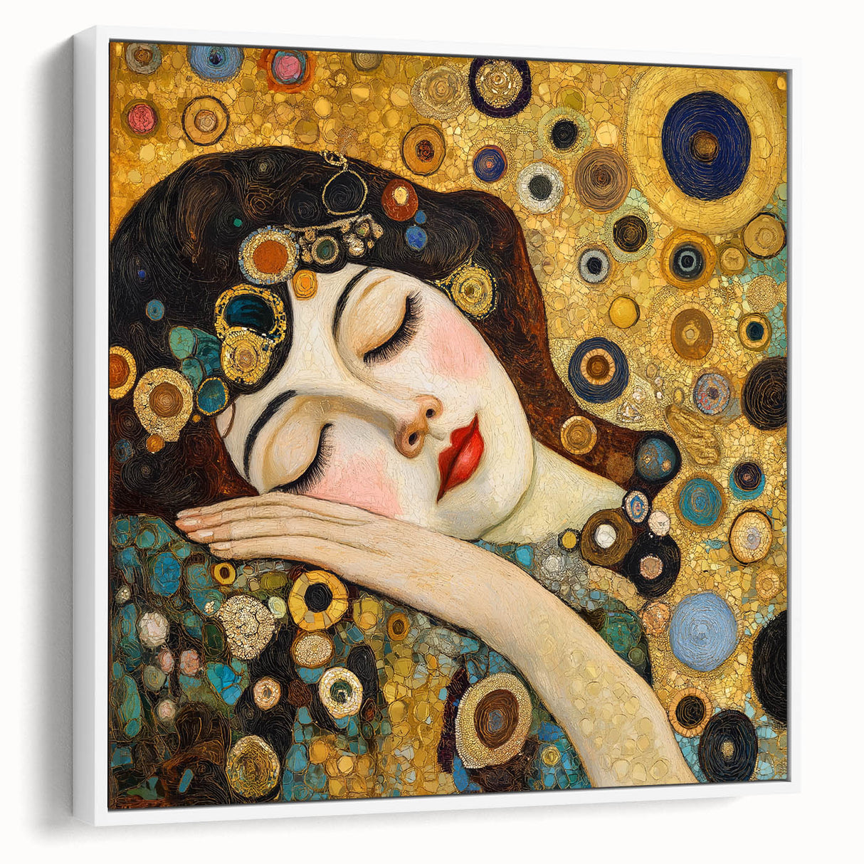 Elegant Abstract Figurative Wall Art – Gold Dreamscape