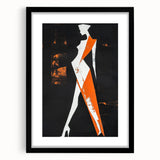 Bold Minimalist Abstract Figurative Wall Art – Striking Silhouette