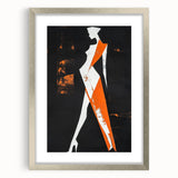 Bold Minimalist Abstract Figurative Wall Art – Striking Silhouette