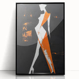 Bold Minimalist Abstract Figurative Wall Art – Striking Silhouette