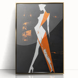 Bold Minimalist Abstract Figurative Wall Art – Striking Silhouette