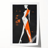 Bold Minimalist Abstract Figurative Wall Art – Striking Silhouette