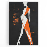 Bold Minimalist Abstract Figurative Wall Art – Striking Silhouette