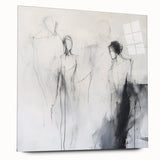 Minimalist Abstract Figurative Wall Art – Ethereal Sketch Forms