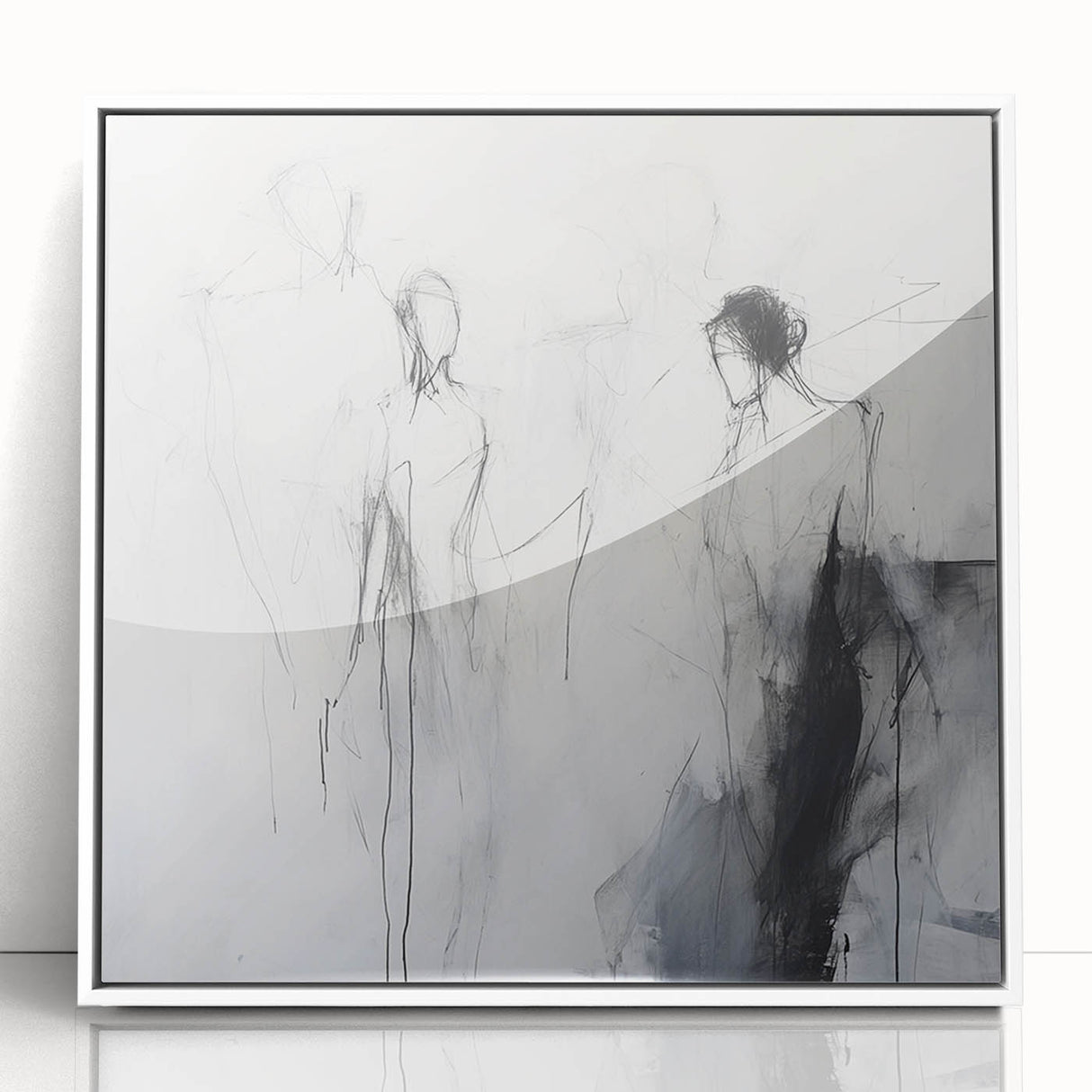 Minimalist Abstract Figurative Wall Art – Ethereal Sketch Forms