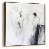 Minimalist Abstract Figurative Wall Art – Ethereal Sketch Forms