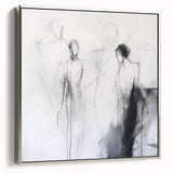 Minimalist Abstract Figurative Wall Art – Ethereal Sketch Forms