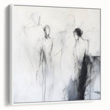 Minimalist Abstract Figurative Wall Art – Ethereal Sketch Forms