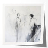 Minimalist Abstract Figurative Wall Art – Ethereal Sketch Forms