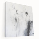 Minimalist Abstract Figurative Wall Art – Ethereal Sketch Forms