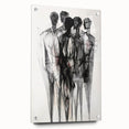 Abstract Figurative Wall Art – Mysterious Human Silhouettes