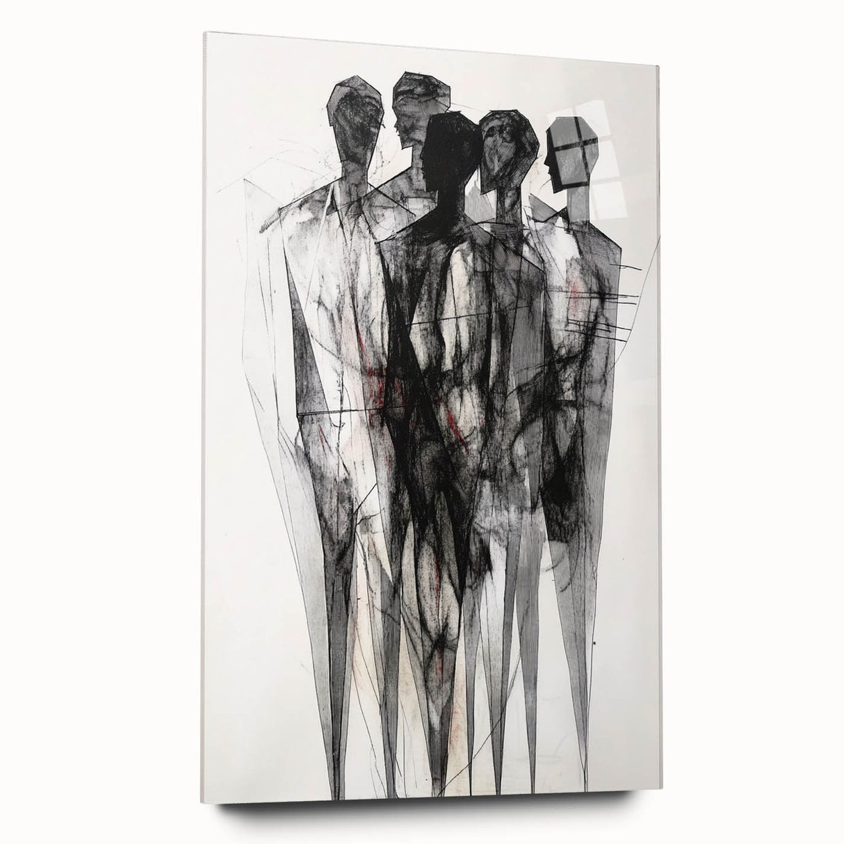 Abstract Figurative Wall Art – Mysterious Human Silhouettes