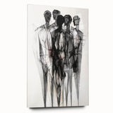 Abstract Figurative Wall Art – Mysterious Human Silhouettes