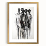 Abstract Figurative Wall Art – Mysterious Human Silhouettes