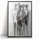 Abstract Figurative Wall Art – Mysterious Human Silhouettes